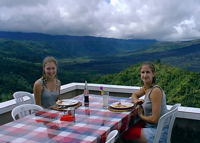 Mountain with hotel